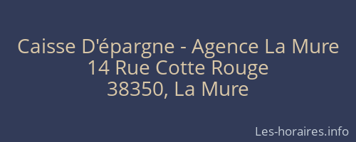 Caisse D'épargne - Agence La Mure