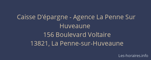 Caisse D'épargne - Agence La Penne Sur Huveaune