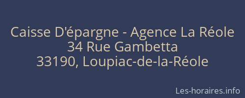 Caisse D'épargne - Agence La Réole