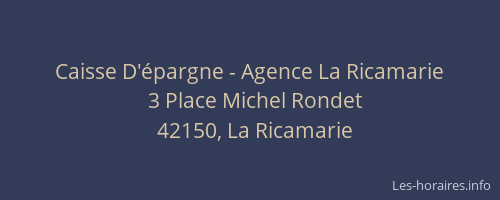 Caisse D'épargne - Agence La Ricamarie