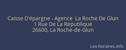 Caisse D'épargne - Agence  La Roche De Glun