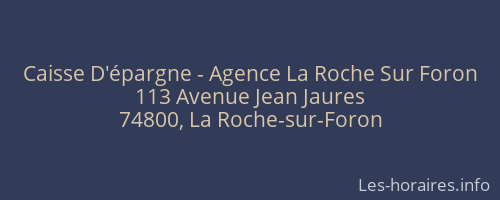 Caisse D'épargne - Agence La Roche Sur Foron