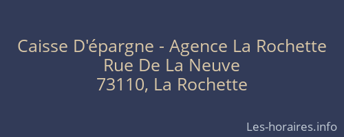 Caisse D'épargne - Agence La Rochette