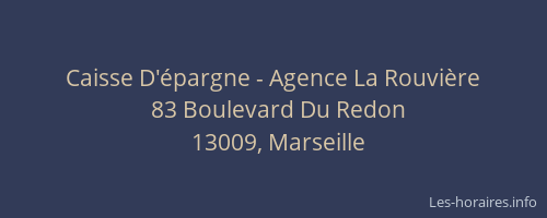 Caisse D'épargne - Agence La Rouvière