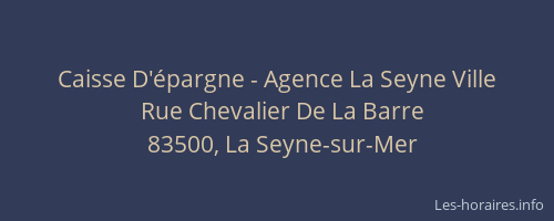 Caisse D'épargne - Agence La Seyne Ville
