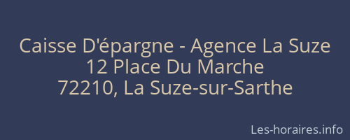 Caisse D'épargne - Agence La Suze