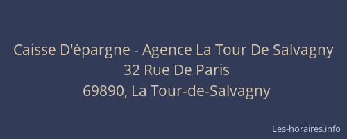 Caisse D'épargne - Agence La Tour De Salvagny