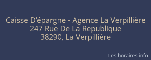 Caisse D'épargne - Agence La Verpillière