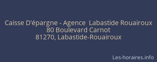 Caisse D'épargne - Agence  Labastide Rouairoux