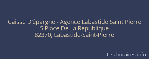 Caisse D'épargne - Agence Labastide Saint Pierre