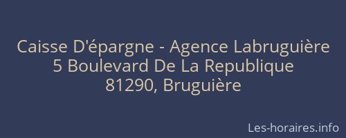 Caisse D'épargne - Agence Labruguière