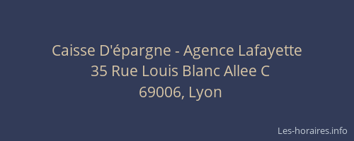 Caisse D'épargne - Agence Lafayette