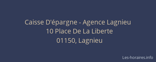 Caisse D'épargne - Agence Lagnieu
