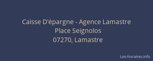 Caisse D'épargne - Agence Lamastre