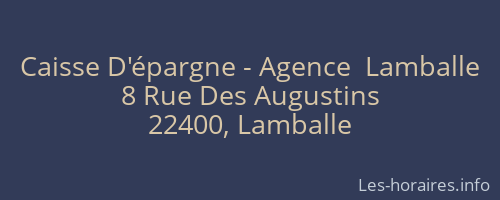 Caisse D'épargne - Agence  Lamballe