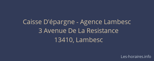 Caisse D'épargne - Agence Lambesc