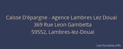 Caisse D'épargne - Agence Lambres Lez Douai
