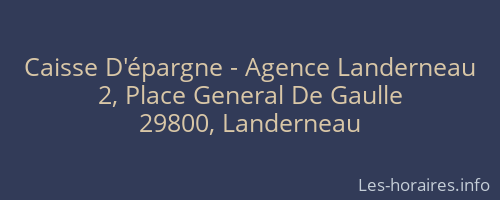 Caisse D'épargne - Agence Landerneau