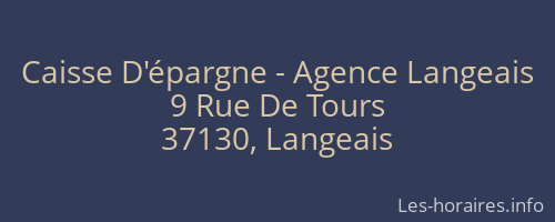 Caisse D'épargne - Agence Langeais