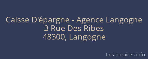 Caisse D'épargne - Agence Langogne