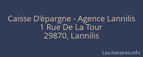 Caisse D'épargne - Agence Lannilis