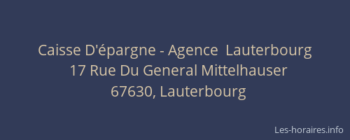 Caisse D'épargne - Agence  Lauterbourg
