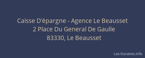 Caisse D'épargne - Agence Le Beausset