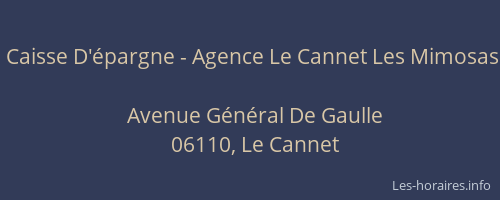 Caisse D'épargne - Agence Le Cannet Les Mimosas