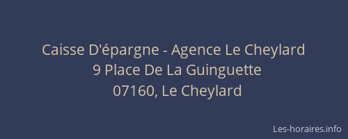 Caisse D'épargne - Agence Le Cheylard
