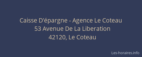 Caisse D'épargne - Agence Le Coteau