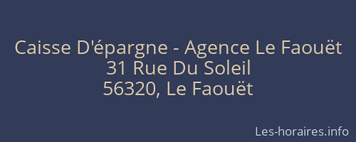 Caisse D'épargne - Agence Le Faouët