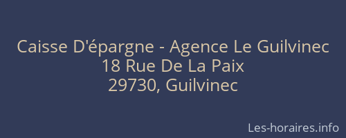 Caisse D'épargne - Agence Le Guilvinec