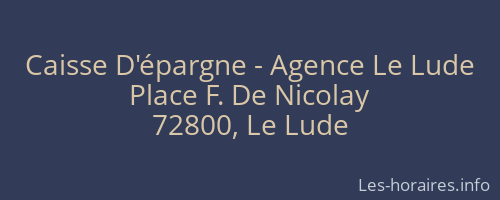 Caisse D'épargne - Agence Le Lude