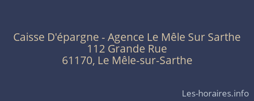 Caisse D'épargne - Agence Le Mêle Sur Sarthe