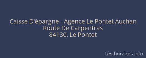 Caisse D'épargne - Agence Le Pontet Auchan