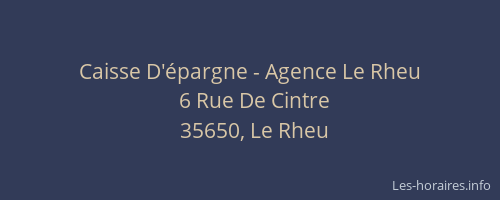Caisse D'épargne - Agence Le Rheu
