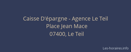 Caisse D'épargne - Agence Le Teil