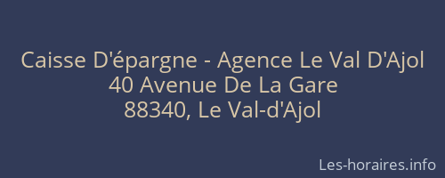 Caisse D'épargne - Agence Le Val D'Ajol