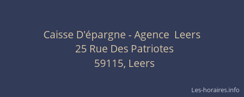 Caisse D'épargne - Agence  Leers