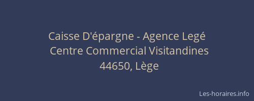 Caisse D'épargne - Agence Legé