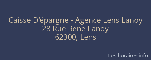Caisse D'épargne - Agence Lens Lanoy