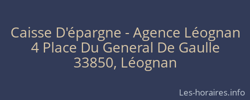 Caisse D'épargne - Agence Léognan