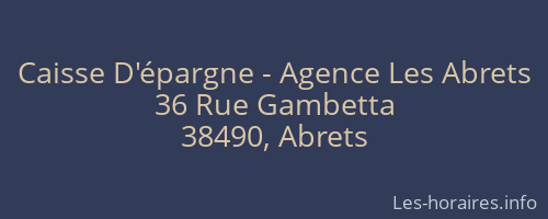 Caisse D'épargne - Agence Les Abrets