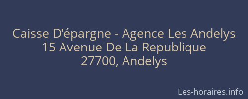 Caisse D'épargne - Agence Les Andelys