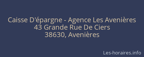 Caisse D'épargne - Agence Les Avenières