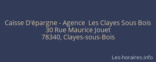 Caisse D'épargne - Agence  Les Clayes Sous Bois