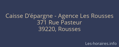 Caisse D'épargne - Agence Les Rousses
