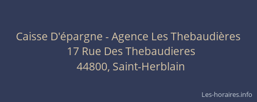 Caisse D'épargne - Agence Les Thebaudières
