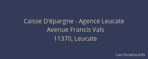 Caisse D'épargne - Agence Leucate