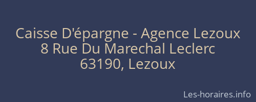 Caisse D'épargne - Agence Lezoux